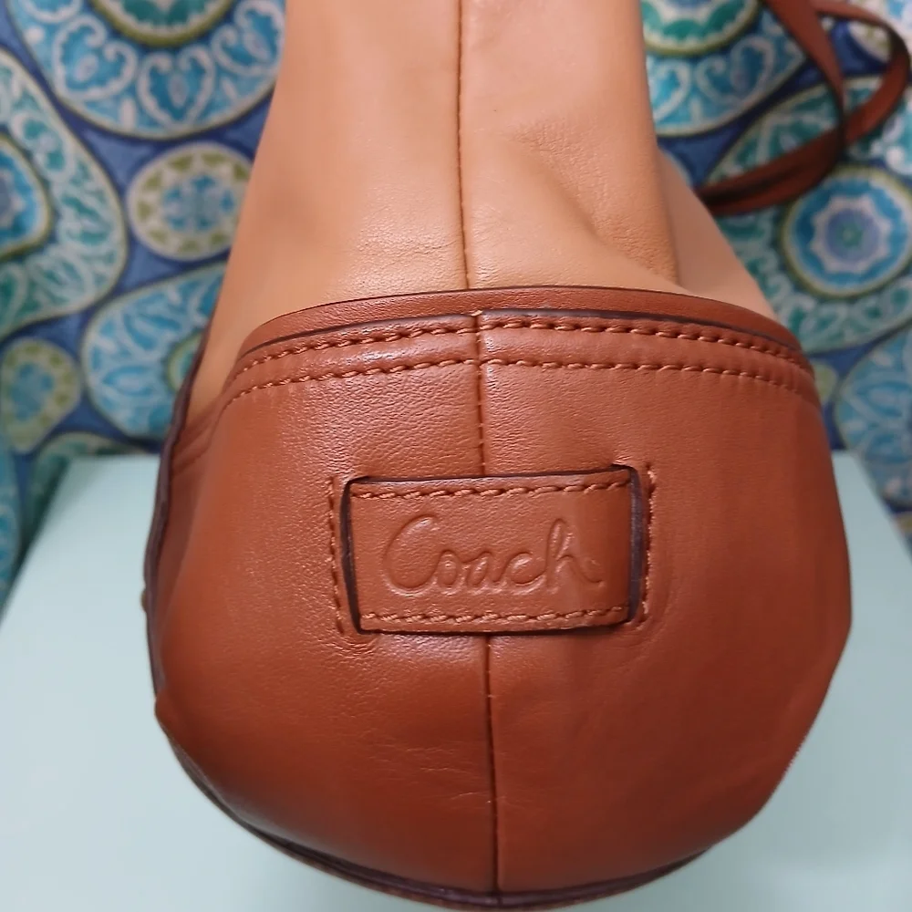 Coach Alexandra Leather Shoulder Bag Tan Gold Chain Hobo Purse Classic Medium